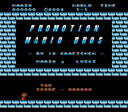 Promotion Mario Bros Title Screen